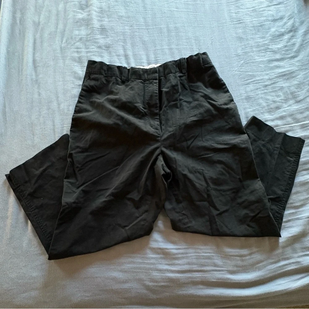 COS Womens Linen Blend Black Trouser Pants Size 12 Career Office Corporate